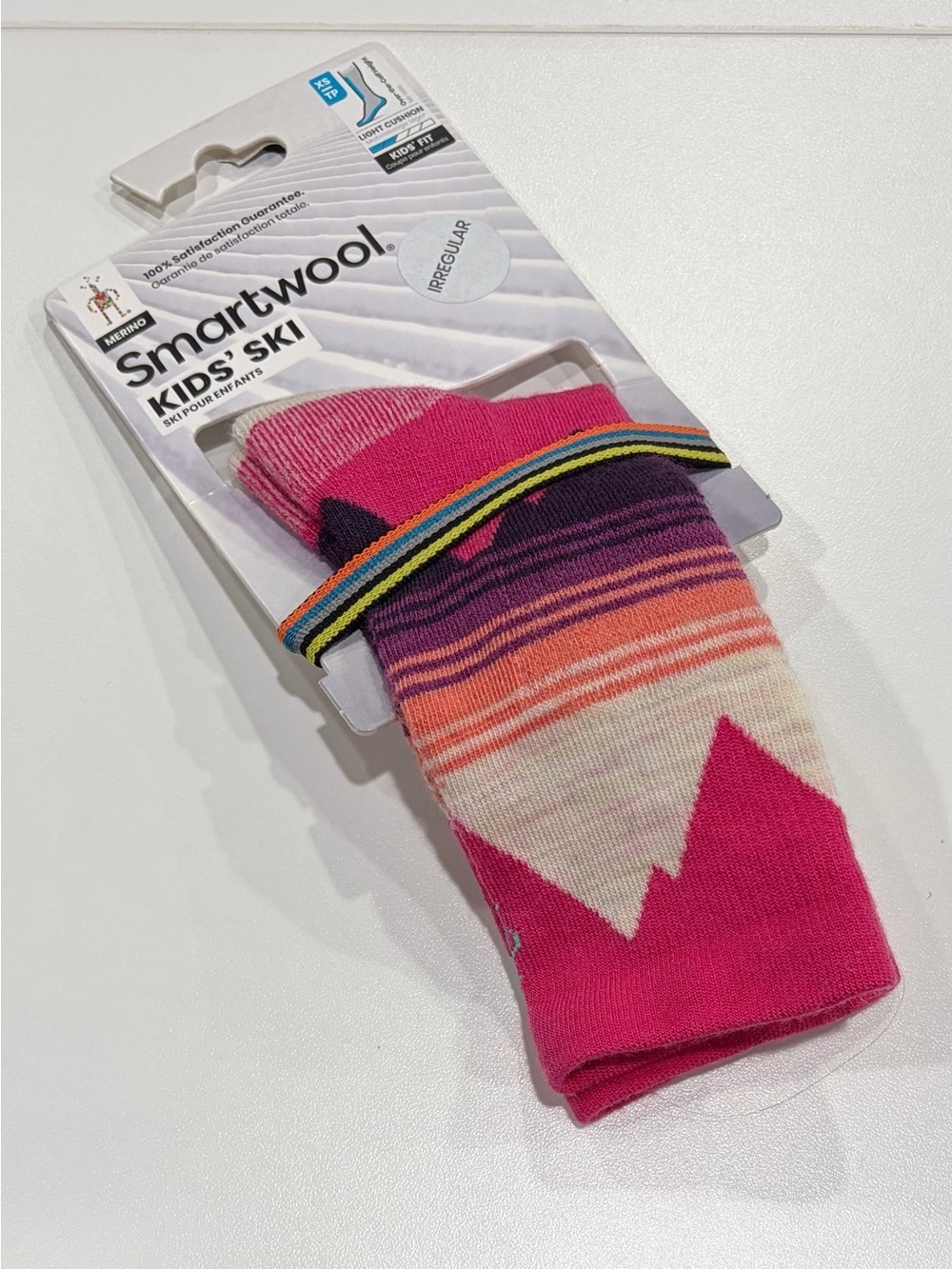 SmartWool Kids XS Light Cushion Ski Socks Over the Calf Pink Mountain NWT Snow